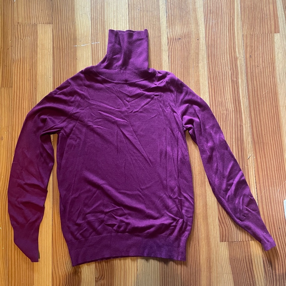 Purple turtleneck